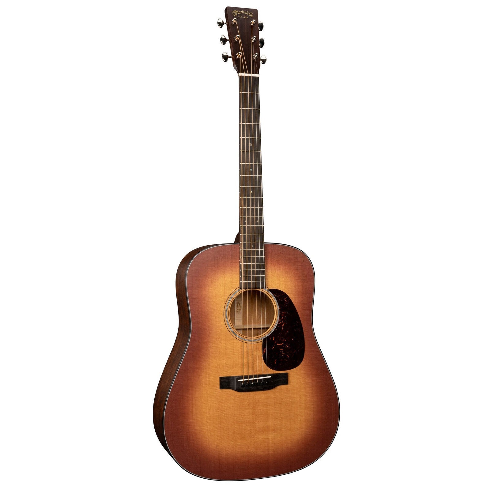 Martin D-18 Dreadnought Acoustic Guitar with Hardshell Case-Satin Amberburst-Music World Academy