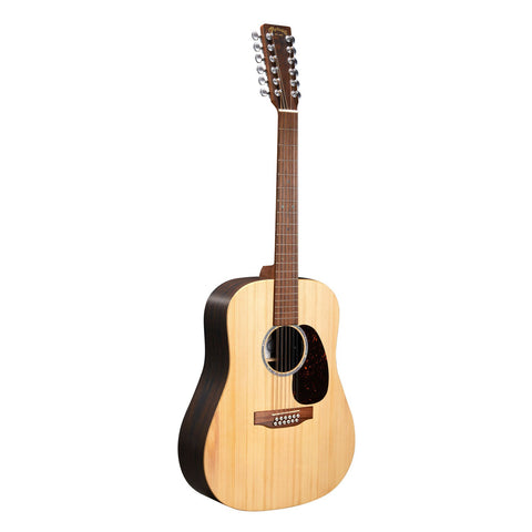 Martin D-X2E-BRAZ-12STRING X-Series 12-String Sitka/Brazilian Rosewood Acoustic/Electric Guitar with Gig Bag-Music World Academy