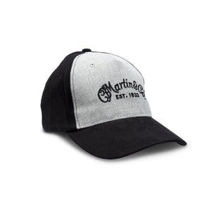 Martin Fitted Classic Logo Hat Large/X-Large-Black/Gray (Discontinued)-Music World Academy