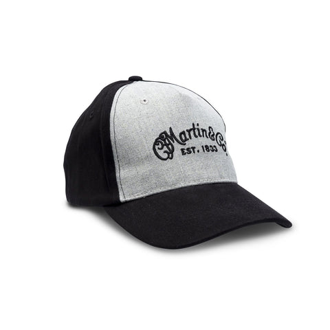 Martin Fitted Classic Logo Hat Medium/Large-Black/Gray (Discontinued)-Music World Academy