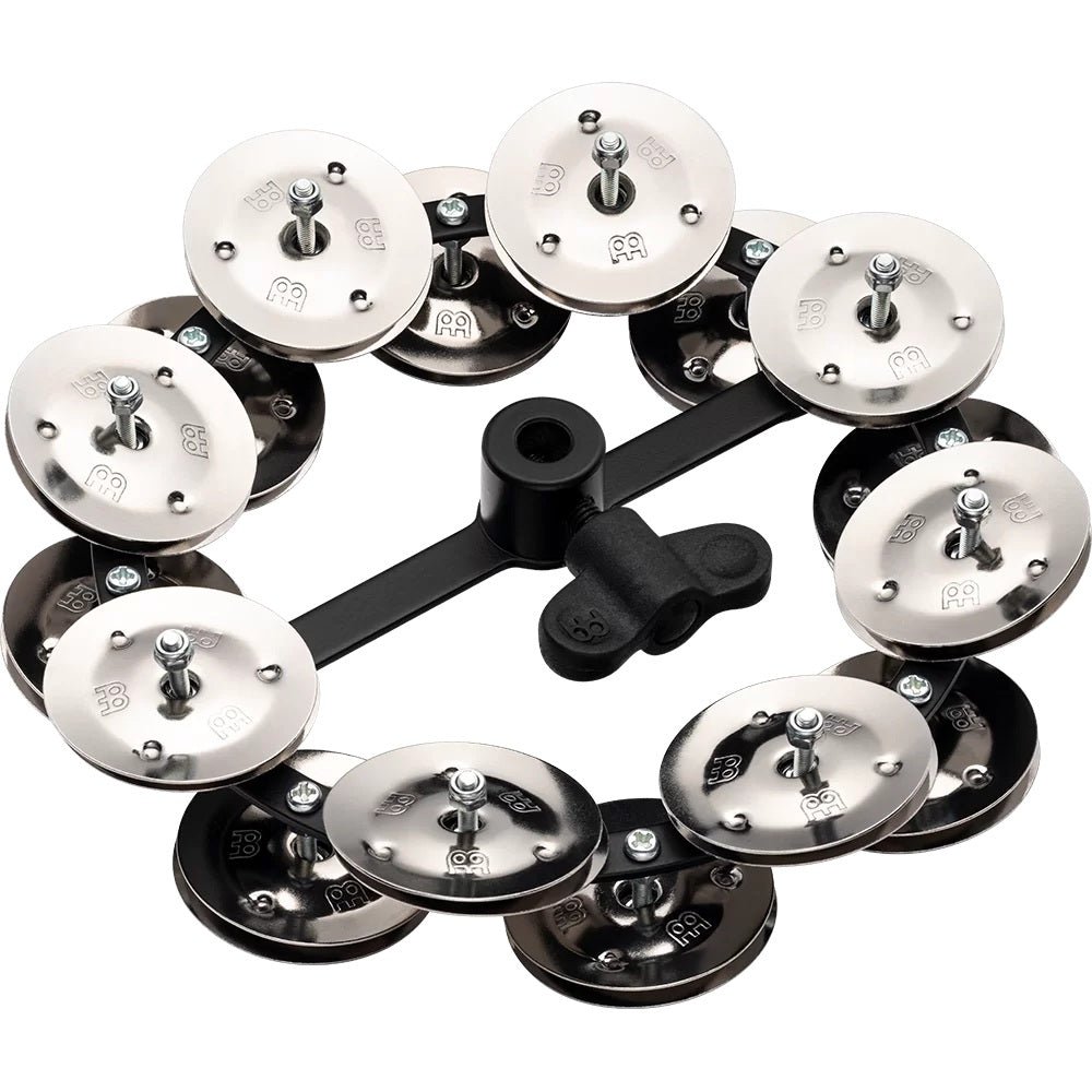Meinl HTHH2BK Headliner Series 5" Hi-Hat Tambourine, Dual row-Black-Music World Academy