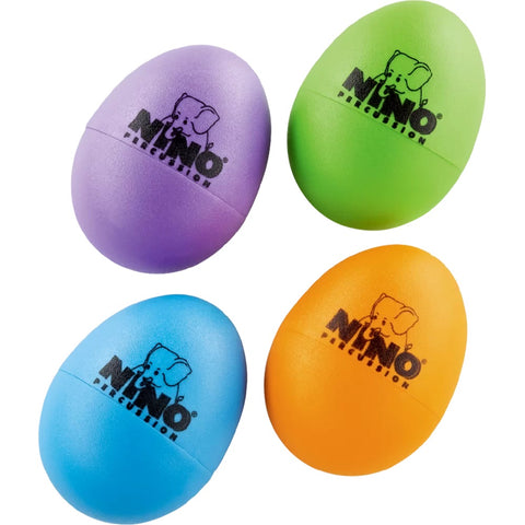 Meinl NINOSET540-2 Egg Shaker Set, 4-Pack (Aubergine, Grass Green, Orange, Sky Blue)-Music World Academy
