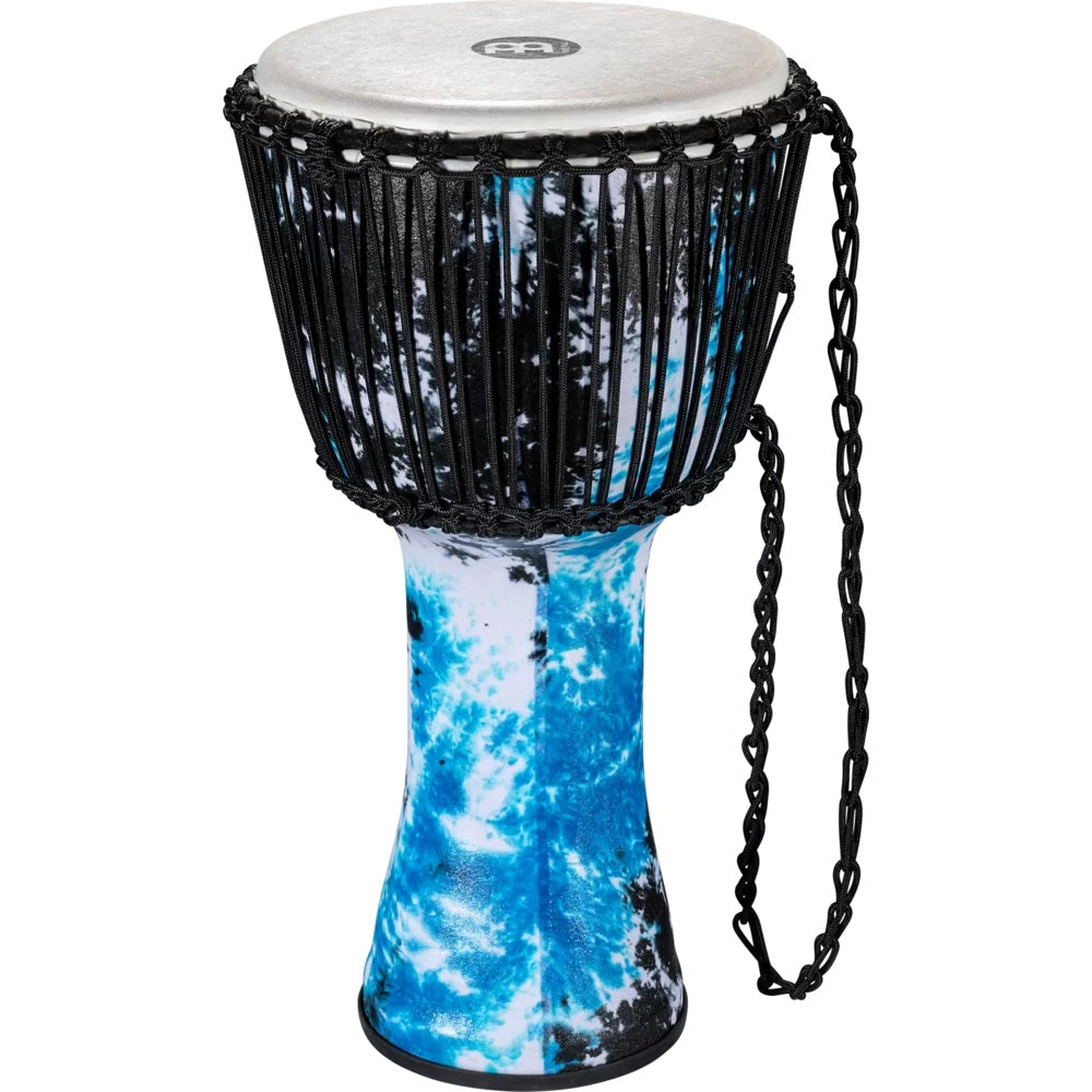 Meinl PADJ8-L-F Rope Tuned Travel Series 12" Djembe-Galactic Blue Tie Dye-Music World Academy