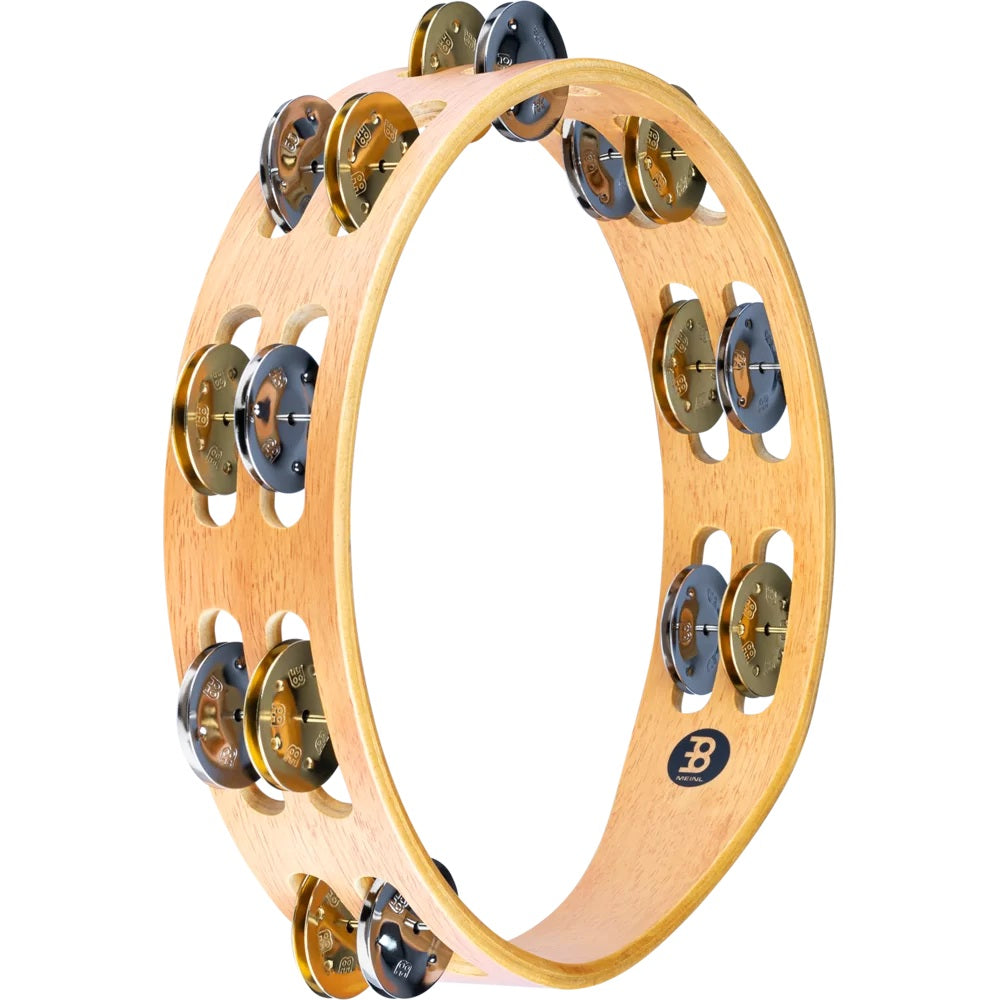 Meinl TA2MSNT Recording-Combo 10" Wood Tambourine, Dual row-Music World Academy