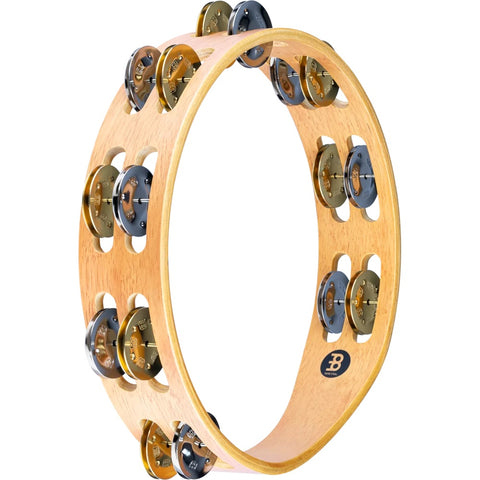 Meinl TA2MSNT Recording-Combo 10" Wood Tambourine, Dual row-Music World Academy