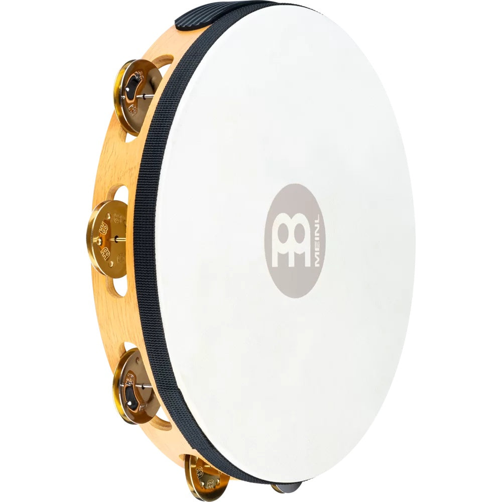 Meinl TAH1MSNT Recording-Combo 10" Goatskin Wood Tambourine, Single row-Music World Academy