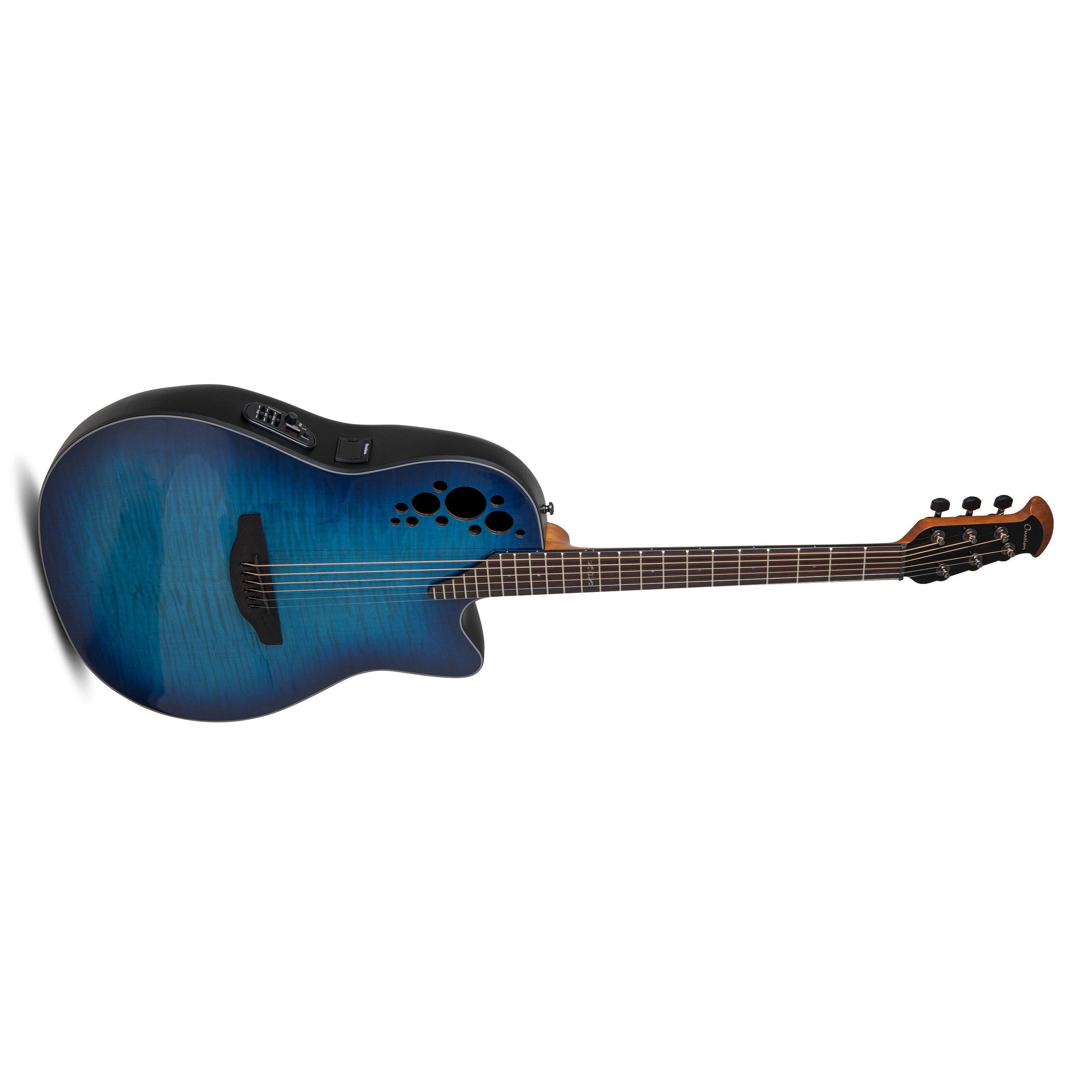 Ovation CE44P-BLFL-G Celebrity Elite Plus Acoustic/Electric Guitar-Blue Flame-Music World Academy