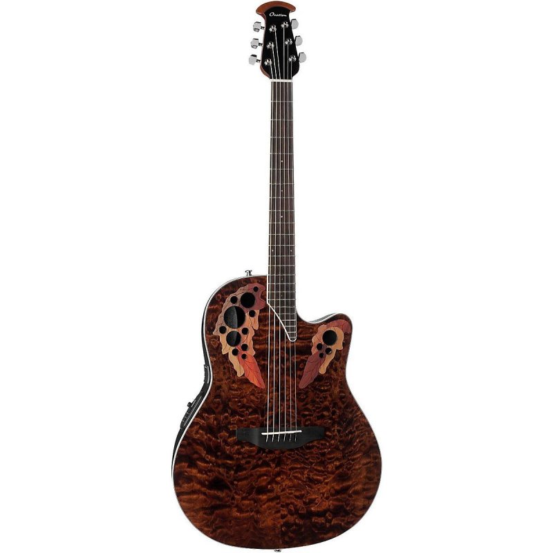 Ovation CE44P-TGE Celebrity Elite Plus Acoustic/Electric Guitar-Tiger Eye-Music World Academy