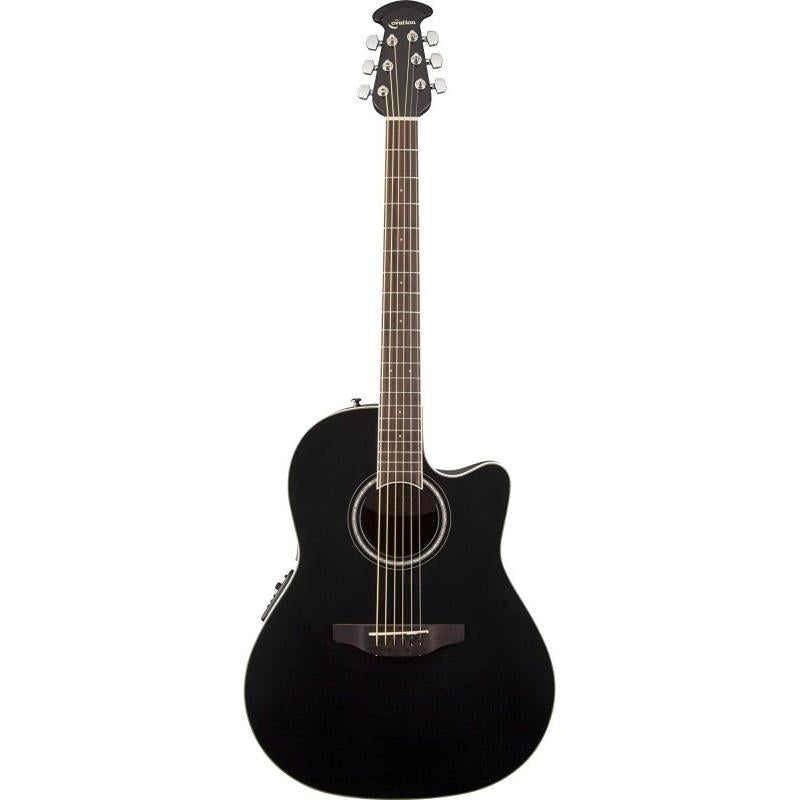 Ovation CS24-5 Celebrity Standard Mid Depth Acoustic/Electric Guitar-Black-Music World Academy