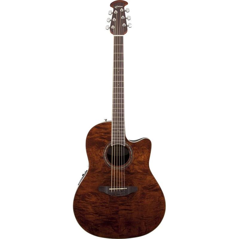 Ovation CS24P-NBM Celebrity Standard Plus Acoustic/Electric Guitar-Nutmeg Burled Maple-Music World Academy