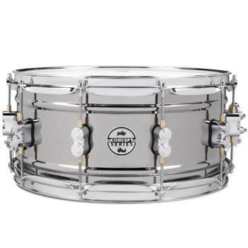 Pacific PDP PDSN6514BNCR Concept Series Snare Drum 14"x6.5"-Black Nickel Over Steel-Music World Academy