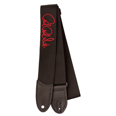 Paul Reed Smith ACC-3171 Polyester 2" Guitar Strap-Black with Red Signature-Music World Academy