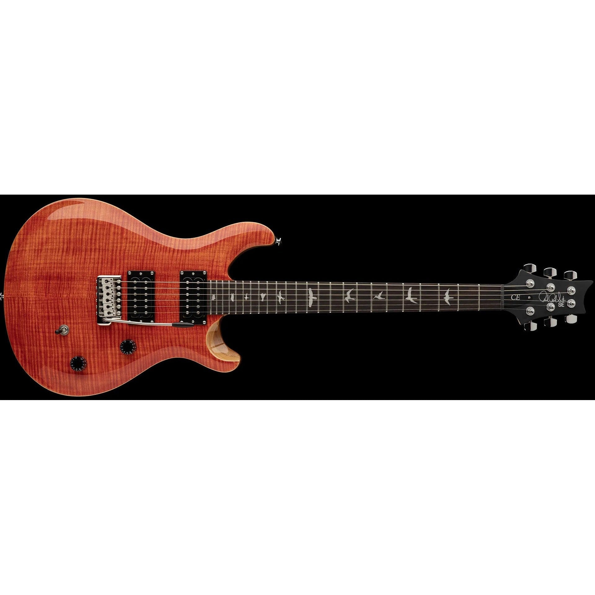 Paul Reed Smith CE44-BR SE CE24 Electric Guitar with Gig Bag-Blood Orange-Music World Academy