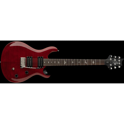 Paul Reed Smith CE44-BU SE CE24 Electric Guitar with Gig Bag-Black Cherry-Music World Academy