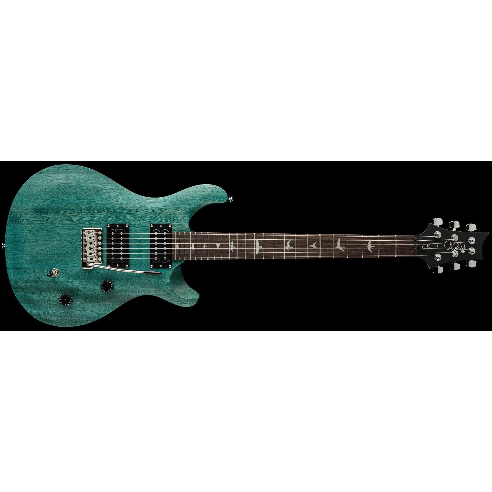 Paul Reed Smith CH44-TU SE CE24 Standard Satin Electric Guitar with Gig Bag-Turquoise-Music World Academy