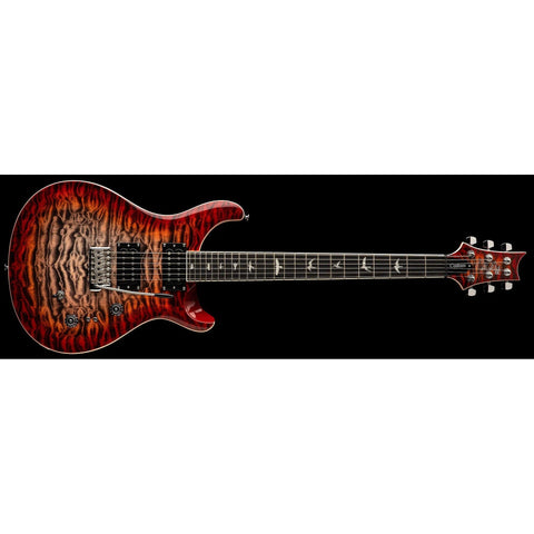 Paul Reed Smith SE Custom 24-08 Electric Guitar with Gig Bag-Charcoal Cherry Burst-Music World Academy