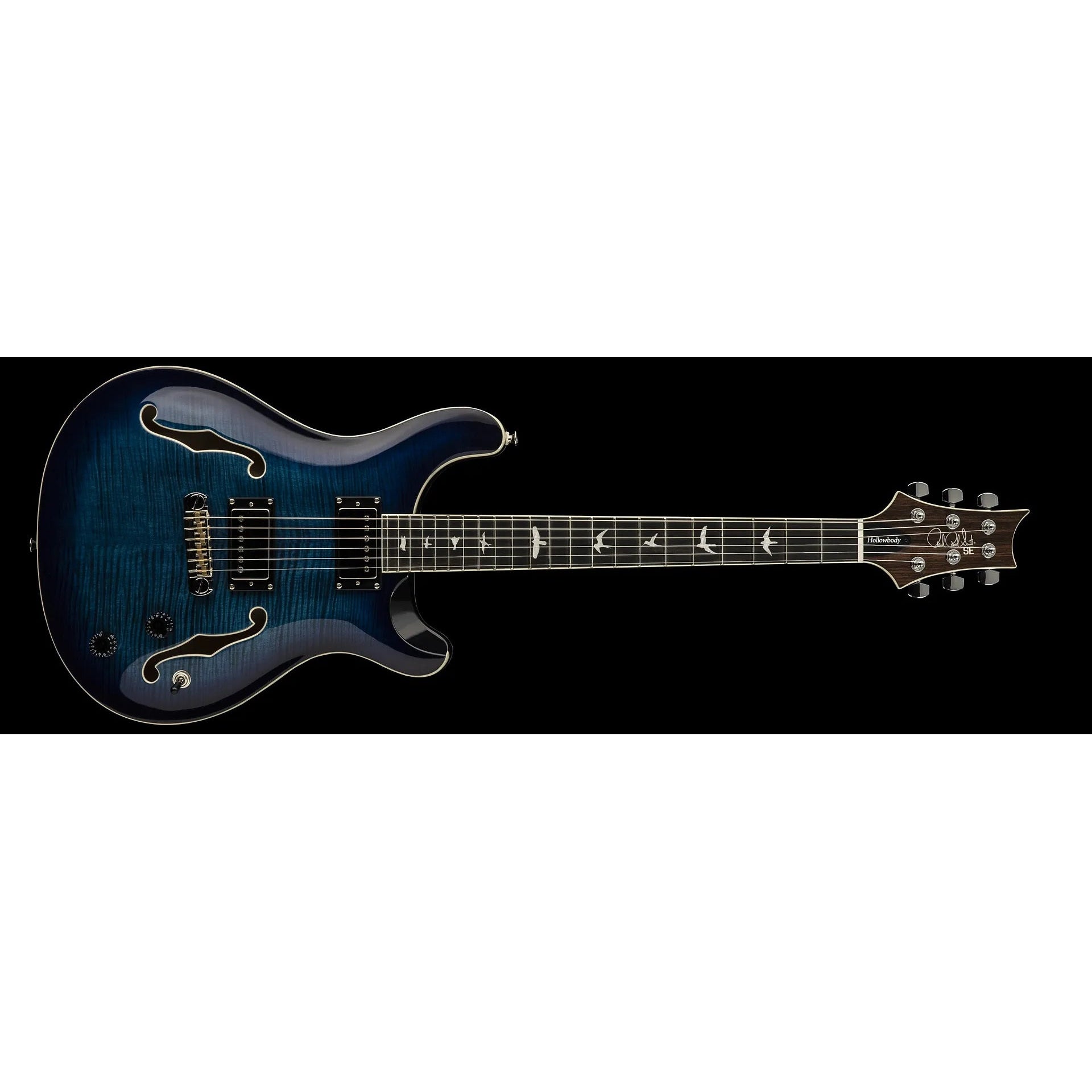 Paul Reed Smith SE Hollowbody II Electric Guitar with Hardshell Case-Faded Blue Burst-Music World Academy