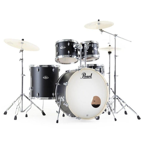 Pearl EXX725FPC761 Export Series 5-Piece Drum Shell Pack-Satin Shadow Black-Music World Academy