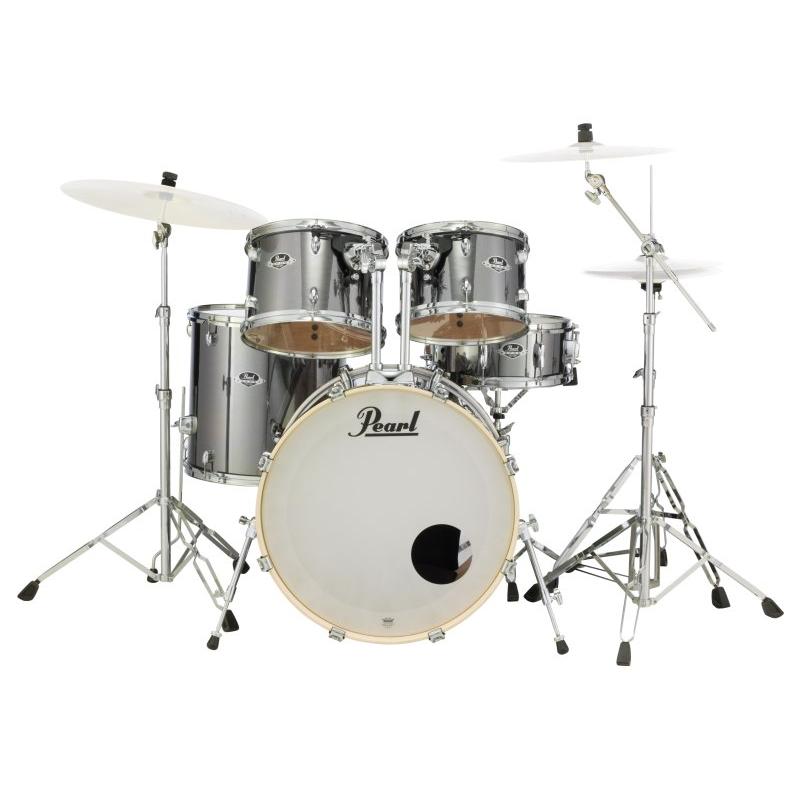 Pearl EXX725SPC21 Export Series 5-Piece Drum Shell Pack-Smokey Chrome-Music World Academy