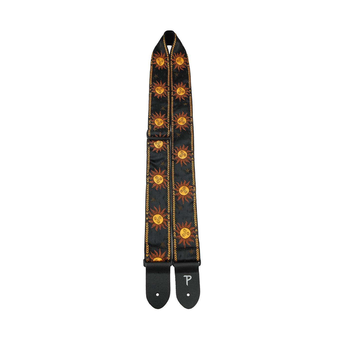 Perri's 7008 2" Suns Jacquard Guitar Strap-Black-Music World Academy