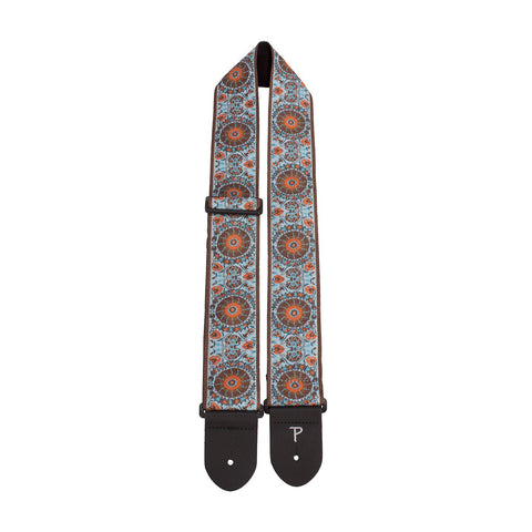 Perri's 7143 2.5" Mandala Jacquard Guitar Strap-Blue-Music World Academy