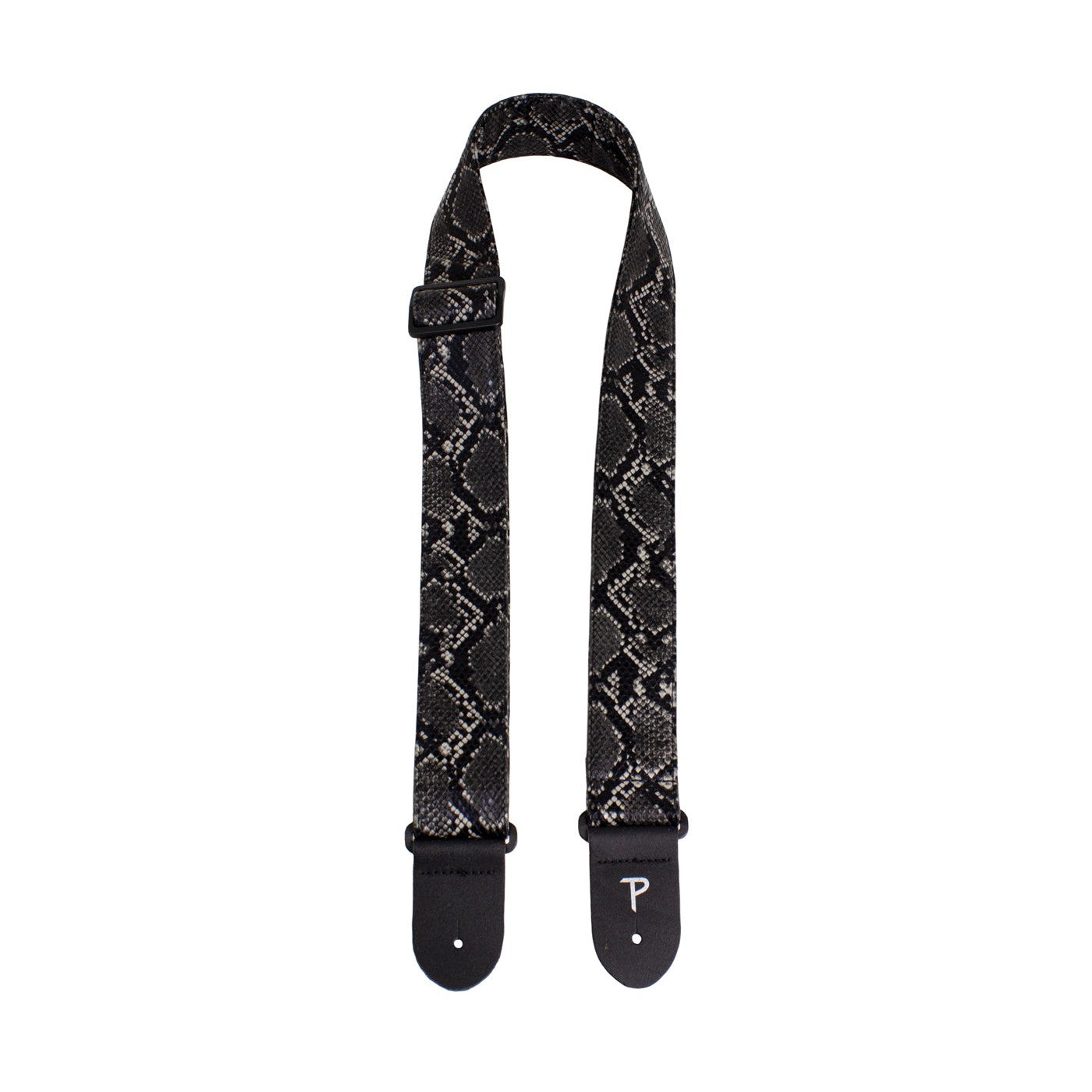 Perri's 7555 Faux Snake Skin Guitar Strap-Black-Music World Academy