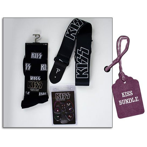 Perri's LB3P-KS01 Kiss Bundle Pack with Strap, Socks & Picks-Music World Academy