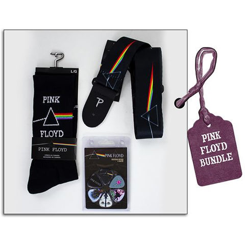 Perri's LB3P-PF01 Pink Floyd Bundle Pack with Strap, Socks & Picks-Music World Academy