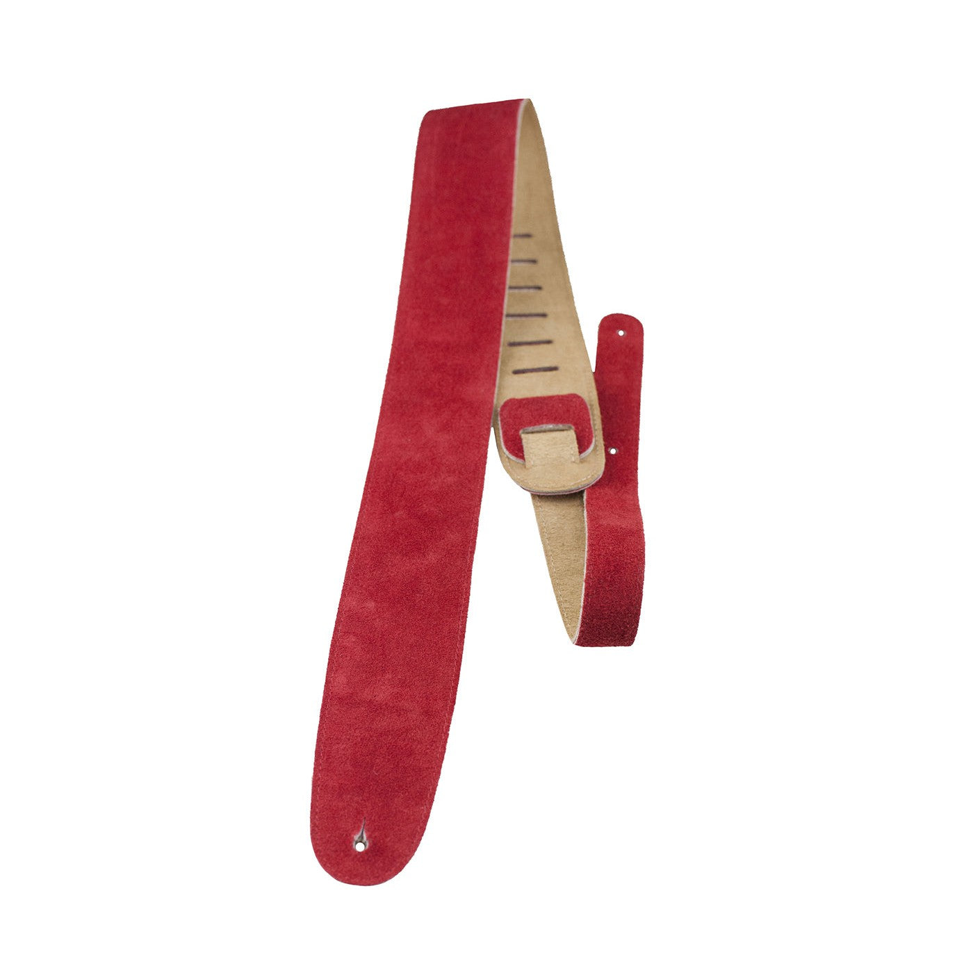 Perri's P25S-203 2.5" Suede Guitar Strap-Red-Music World Academy