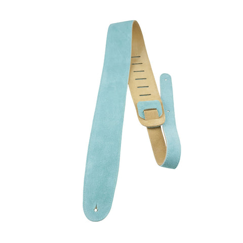 Perri's P25S-209 2.5" Suede Guitar Strap-Teal-Music World Academy