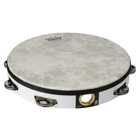 Remo TA-5110-00 Pretuned 10" Tambourine- White-Music World Academy