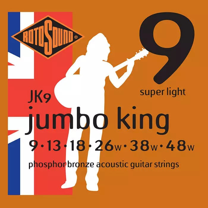 Rotosound JK9 Phosphor Bronze Acoustic Guitar Strings Super Light 9-48-Music World Academy