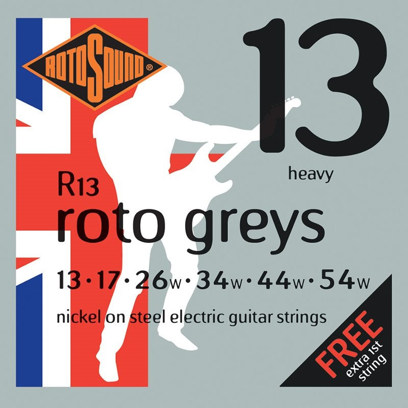 Rotosound R13 Nickel on Steel Electric Guitar Strings Regular 13-54-Music World Academy