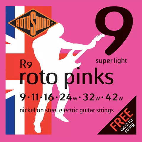 Rotosound R9 Nickel on Steel Electric Guitar Strings Super Light 9-42-Music World Academy