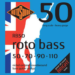 Rotosound RB50 Roto Bass 4-String Bass Strings Long Scale Heavy Gauge 50-110-Music World Academy