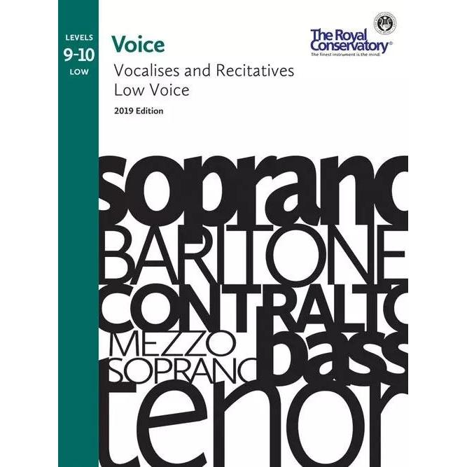 Royal Conservatory Voice Vocalises and Recitatives Low Voice Book Levels 9-10-Music World Academy