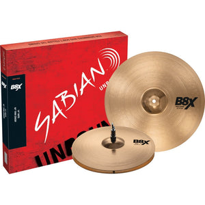 Sabian 45011X B8X First Pack Set 14" Hi Hats, 16" Thin Crash-Music World Academy
