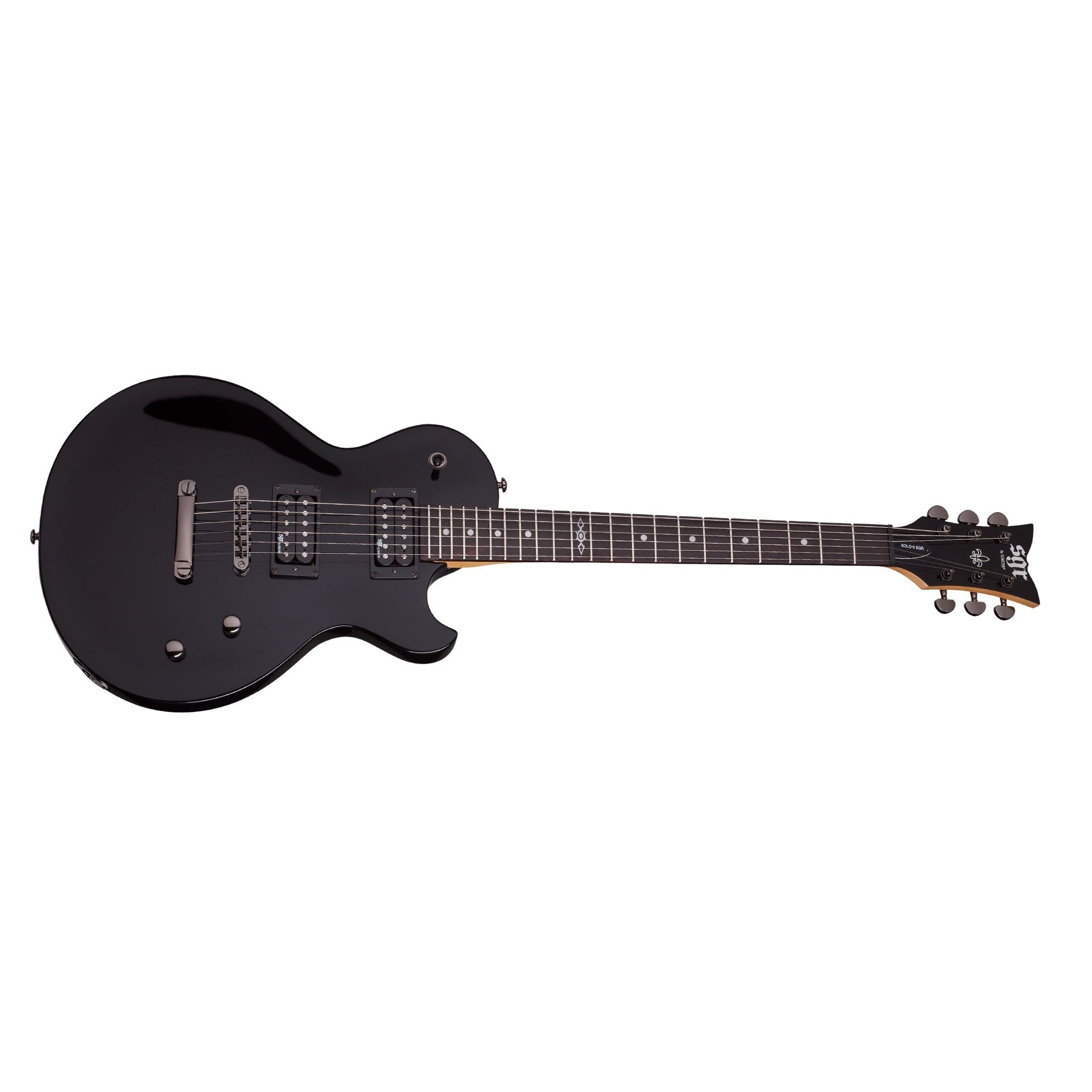 Schecter 3842 Solo-II SGR Electric Guitar with Gig Bag-Midnight Satin Black-Music World Academy