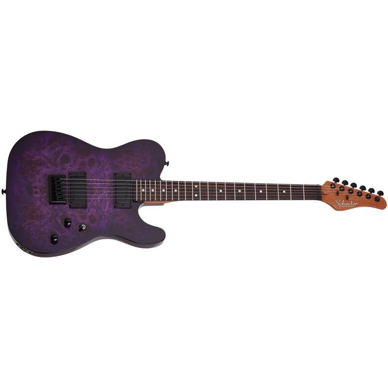 Schecter 3956 PT Standard Electric Guitar-Purple Burst Burl-Music World Academy