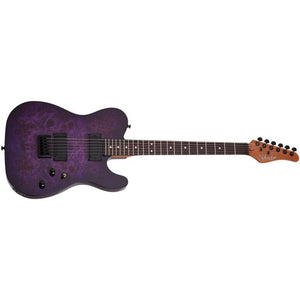 Schecter 3956 PT Standard Electric Guitar-Purple Burst Burl-Music World Academy