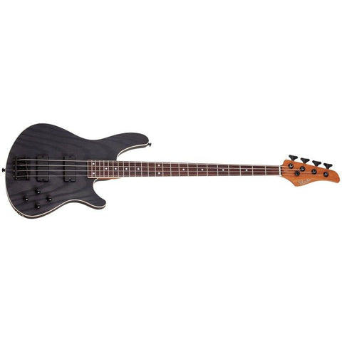 Schecter 3971 C-4 Standard Electric Bass-Charcoal Satin-Music World Academy