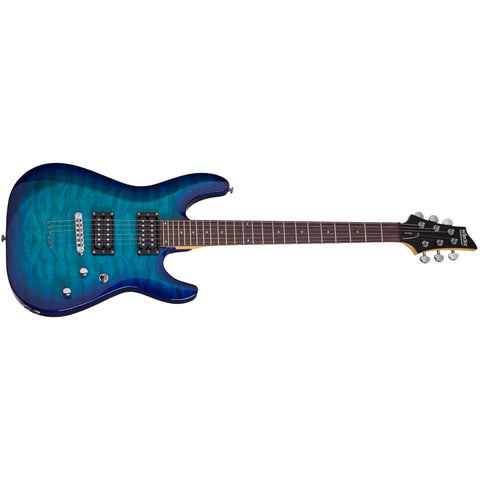 Schecter 443-SHC C-6 Plus Electric Guitar-Ocean Burst Blue-Music World Academy