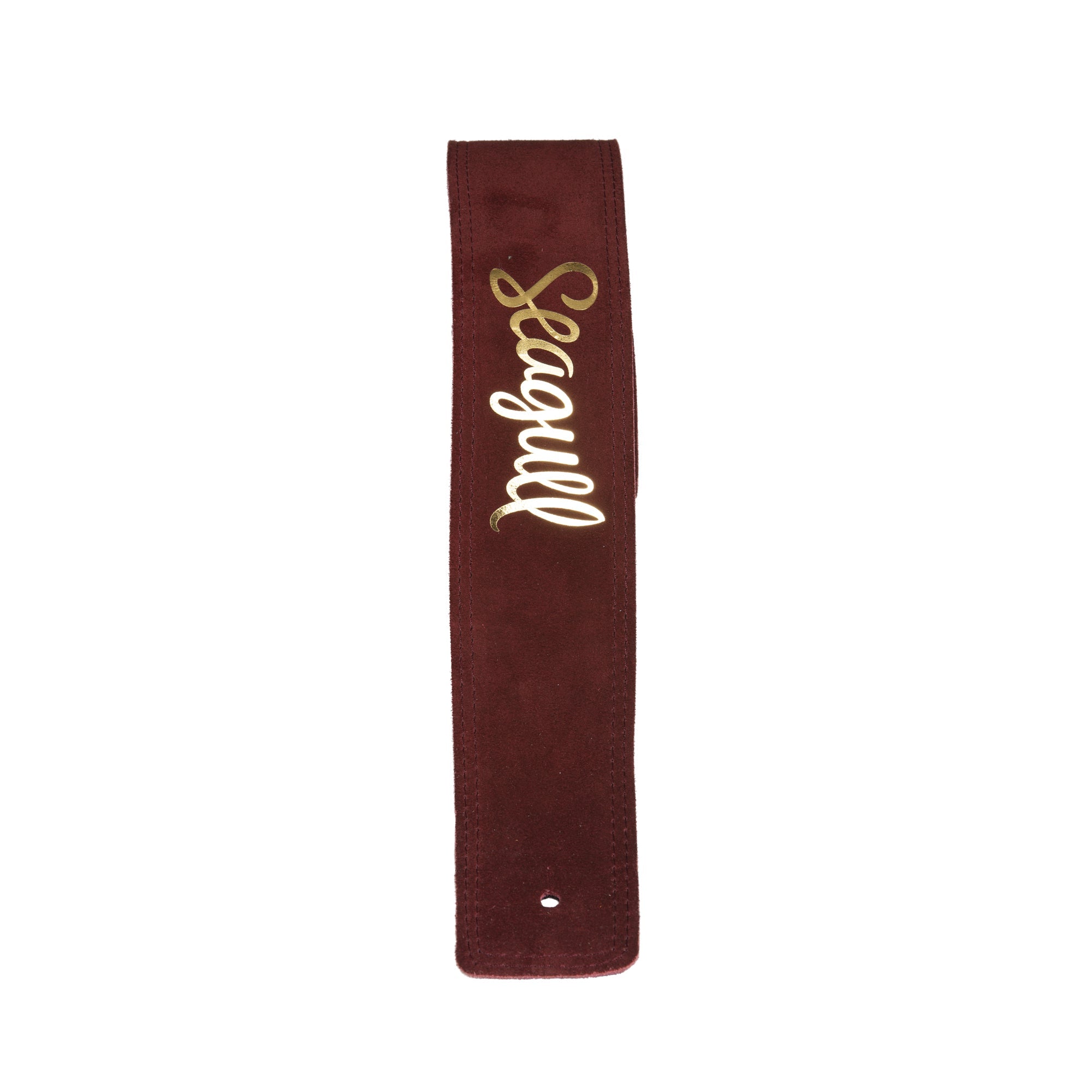 Seagull 048656 Dakota Suede Guitar Strap-Burgundy-Music World Academy