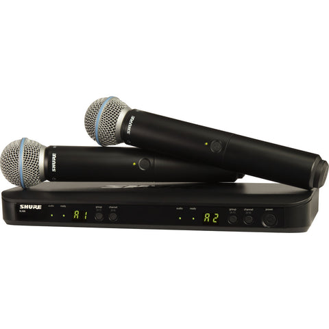 Shure BLX288/B58-H10 Dual Handheld Wireless System with 2-Beta 58A-Music World Academy