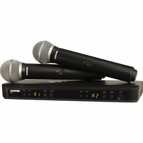 Shure BLX288/PG58-H10 Dual Diversity Wireless Combo System-Music World Academy