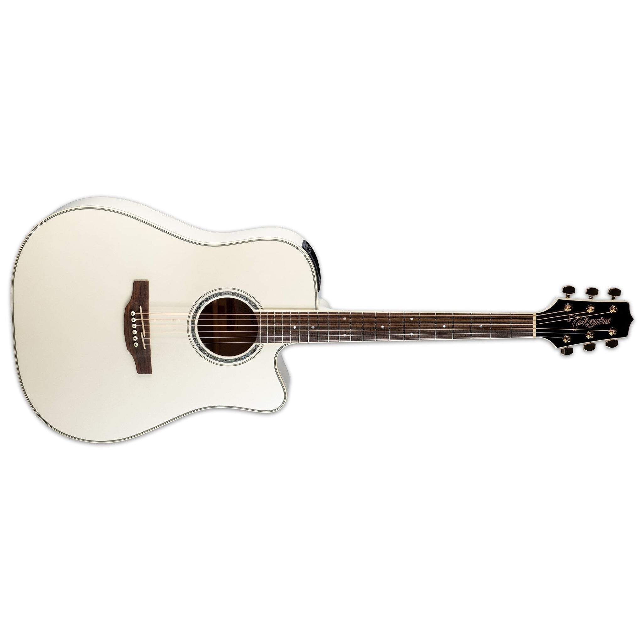 Takamine GD37CE-PW Dreadnought Acoustic/Electric Guitar with Gig Bag-Pearl White-Music World Academy