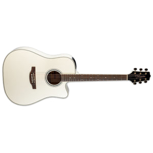 Takamine GD37CE-PW Dreadnought Acoustic/Electric Guitar with Gig Bag-Pearl White-Music World Academy