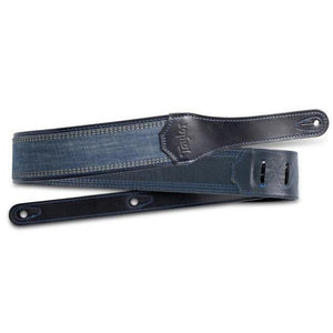 Taylor 2.5" Blue Denim Leather Guitar Strap-Music World Academy