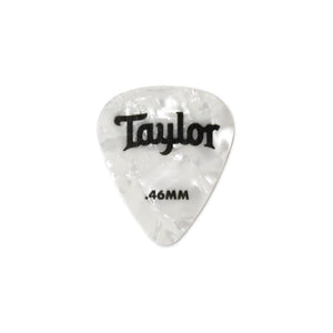 Taylor Premium Celluloid Guitar Picks 12-Pack .46mm-White Pearl-Music World Academy