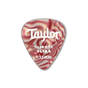 Taylor Premium Thermex Ultra Guitar Picks 6-Pack 1.25mm-Ruby Swirl-Music World Academy